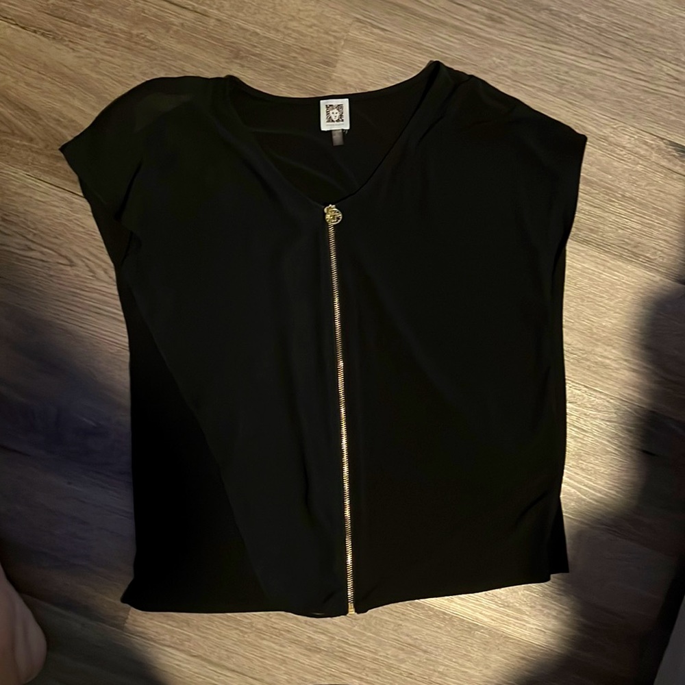 Ann Klein black blouse